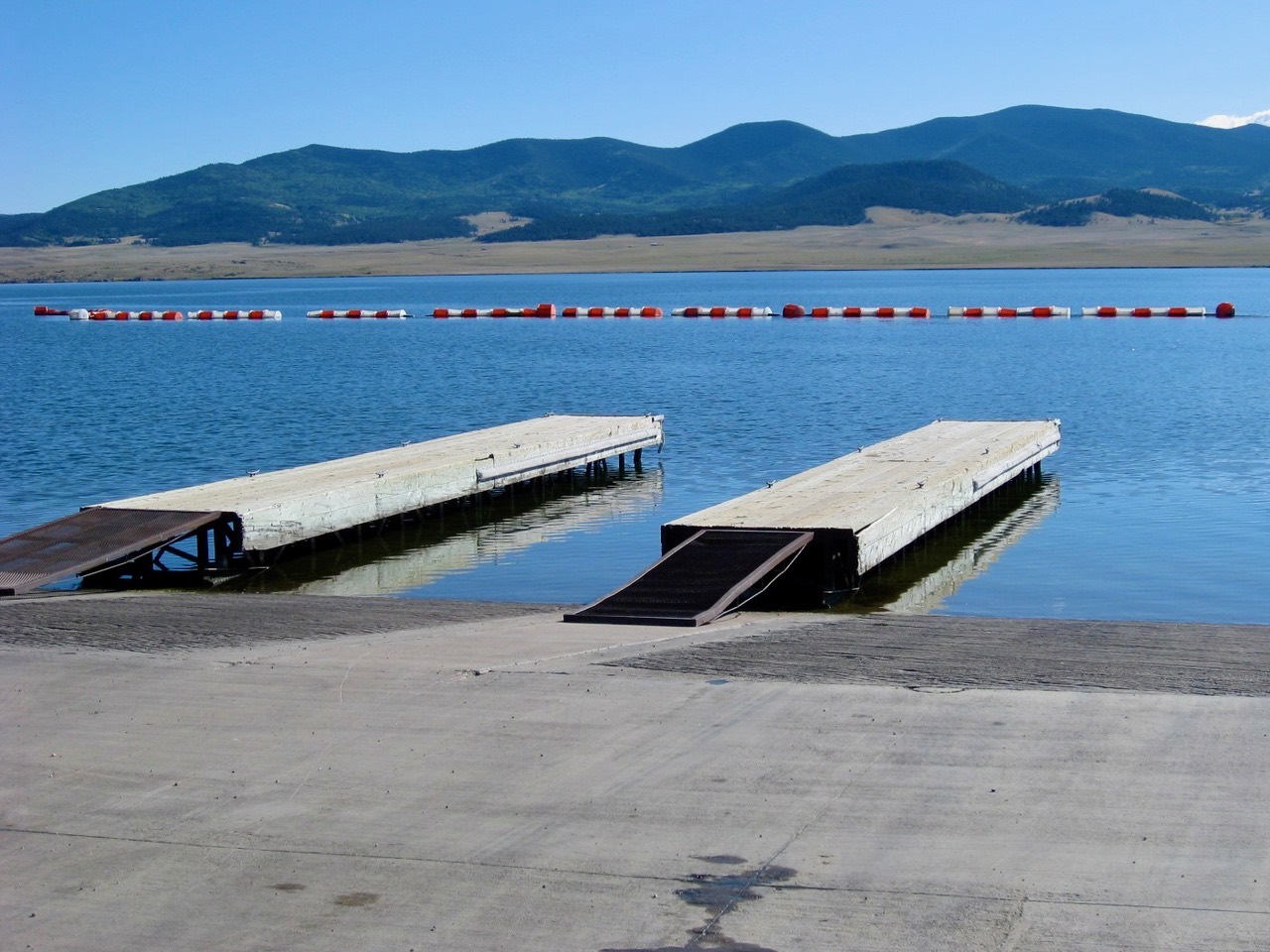 Model 3636, boat ramp protection. Eleven Mile Reservoir, Colorado.