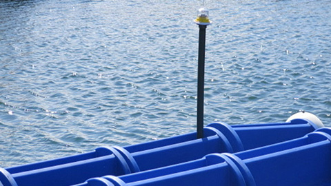 WaveEater 4870 unit fitted with a solar light